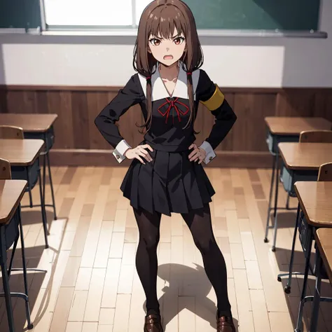 masterpiece,best quality,
<lora:Iinomiko-v2-000010:0.9>,
mikobp,
mikoso,shuuchiin academy school uniform,school uniform,long sleeves,red ribbon,black pantyhose,loafers,
full body,standing,
classroom,get angry,hand on own hip,