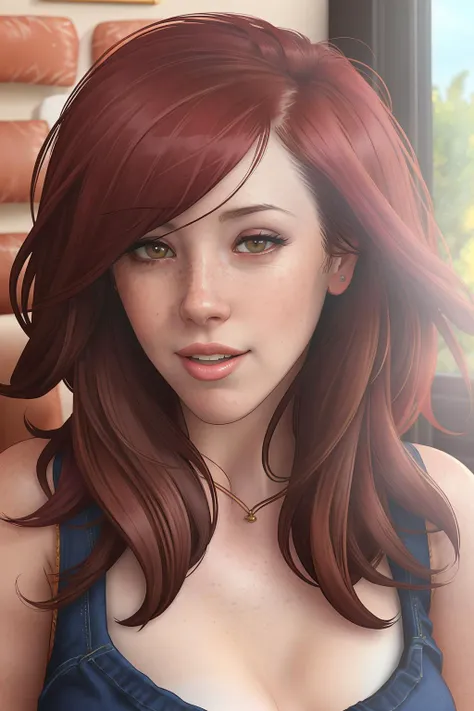 DEN_elle_alexandraMK2 posing art by DEN_barbucci_full, 1girl, solo, freckles, fresckled,
comic art, art, intricate, beautiful, masterpiece, render, pastel, high detail, immaculate, perfect, detailed, sharp, good image, best quality, high quality,