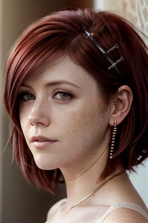 portrait of DEN_elle_alexandraMK2,, headshot, face focus, shadows,
(plain background:1.2), (Textured Side-Swept Bob with Hairpin:1.3),
bokeh, f1.4, 40mm, photorealistic, raw, 8k, textured skin, skin pores, intricate details  <lora:epi_noiseoffset2:1>