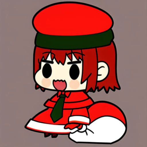 PadoruMeme, red school uniform, collar, necktie, tie