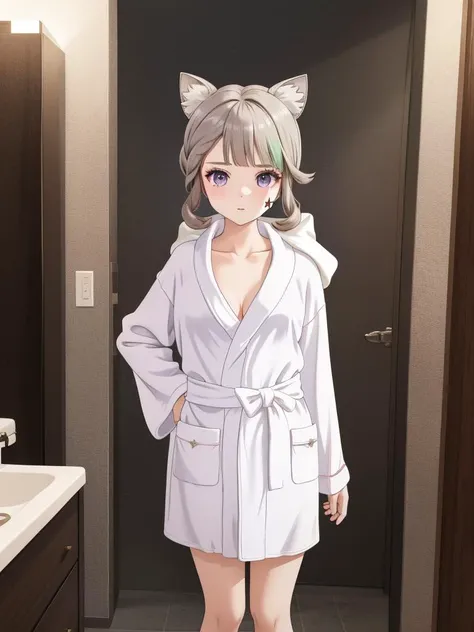<lora:ç³å°¼ç¹ girl:1>,ç³å°¼ç¹ girl,(bathrobe :1.1),, masterpiece, best quality,