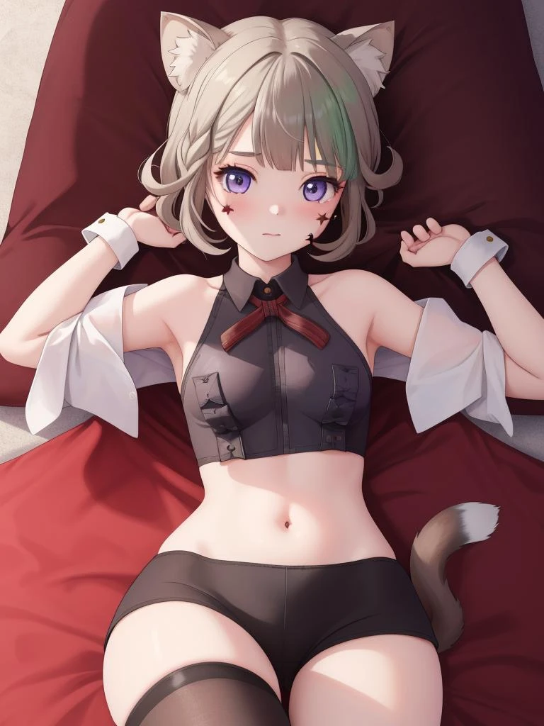 <lora:ç³å°¼ç¹ girl:0.8>,ç³å°¼ç¹ girl,(crop top :1.3),, masterpiece, best quality,