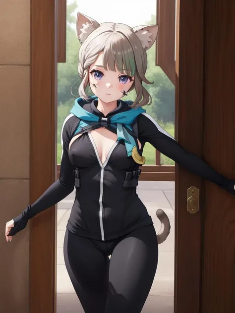 <lora:ç³å°¼ç¹ girl:0.8>,ç³å°¼ç¹ girl,(spandex:1.4),, masterpiece, best quality,