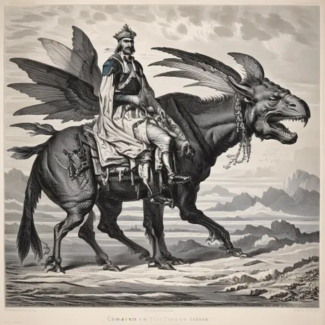 solo,a creature with the body of a whale and the head of a parrot and the limbs of a horse,grayscale,monochrome,art by llbreton, <lora:LLBretonXL:1>