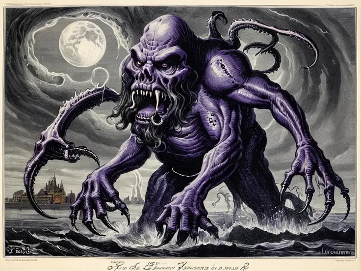 an eldritch abomination consumes a planet,art by llbreton, <lora:LLBretonXLRecent:1>