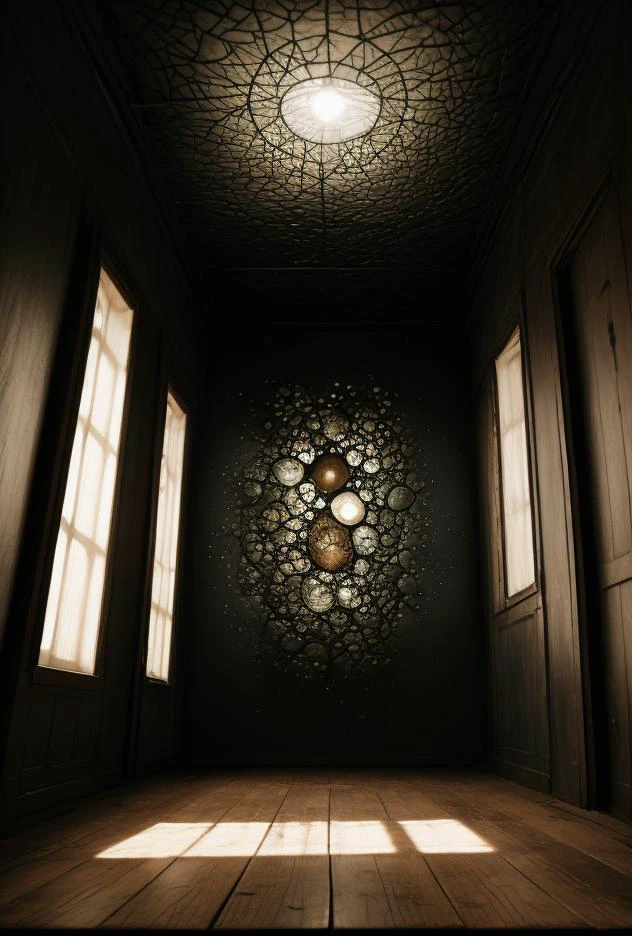(Surrealistic room inside skull)(Pupils are outside world windows for internal soul dwelling within brain viewing theater) ((dodge and burn, corner edge darken vignette))(exposure POP!!! hdr extremely intricate, Sharp focus, dramatic cinematic light, (8k textures, elegant, cinematic look)(breathtaking, insane details)
<lora:Better_Details:0.7>
<lora:epiC35mm:0.7> epiC35mm
<lora:LCM_1-5:0.7>
<lora:ContrastControl:1.3>