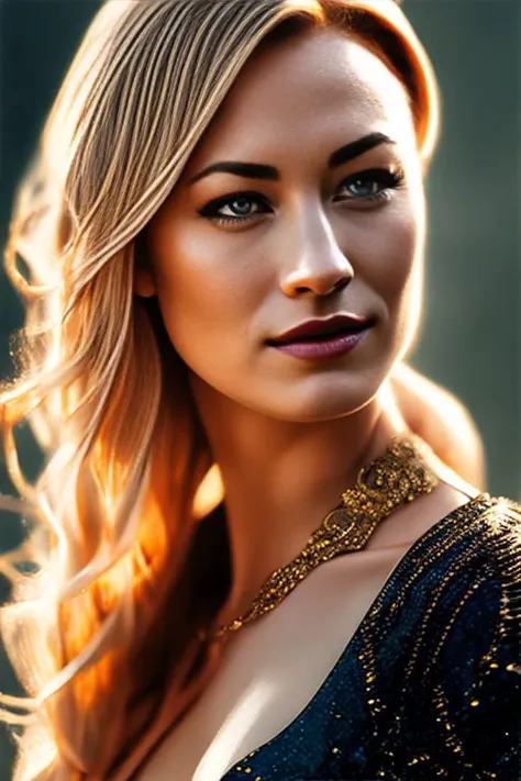 photo of (JernauYvonneStrahovski), a blonde woman as a latex model, modelshoot style, perfect eyes, round pupiles, (extremely detailed CG unity 8k wallpaper), photo of the most beautiful artwork in the world, professional majestic oil painting by Ed Blinkey, Atey Ghailan, Studio Ghibli, by Jeremy Mann, Greg Manchess, Antonio Moro, trending on ArtStation, trending on CGSociety, Intricate, High Detail, Sharp focus, dramatic, photorealistic painting art by midjourney and greg rutkowski, (waist chain), ((latex gala)), ((glamour)), (looking at viewer), (detailed pupils:1.3), (shiny latex), wetlook:1.1, (elegant latex dress:1.2), Style-Glass:0.3