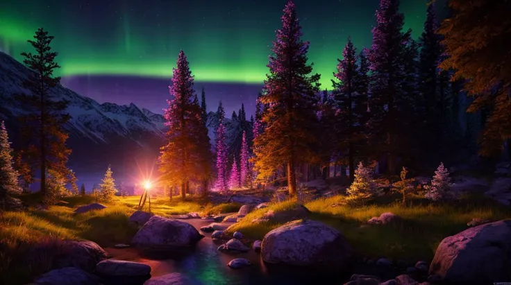 masterpiece, best quality, high quality,extremely detailed CG unity 8k wallpaper, An enchanting and dreamy scene of a fantasy forest, with towering trees, glowing mushrooms, and hidden fairy glens, creating a sense of mystique and enchantment, strange geometry, confusing, multidimensional, unusual shapes, nebula, destroyed planet,a fisheye lens, perspective, luminescent, northern lights, bright colors, another planet, distant galaxy, night sky, absurdity, unreality, illusion, atmospheric scene, breathtaking landscape, expertly capturing the essence of an epic cinematic experience, artstation, digital illustration, intricate, trending, pastel colors, oil paiting, award winning photography, Bokeh, Depth of Field, HDR, bloom, Chromatic Aberration ,Photorealistic,extremely detailed, trending on artstation, trending on CGsociety, Intricate, High Detail, dramatic, art by midjourney<lora:lowra_v10:0.3>