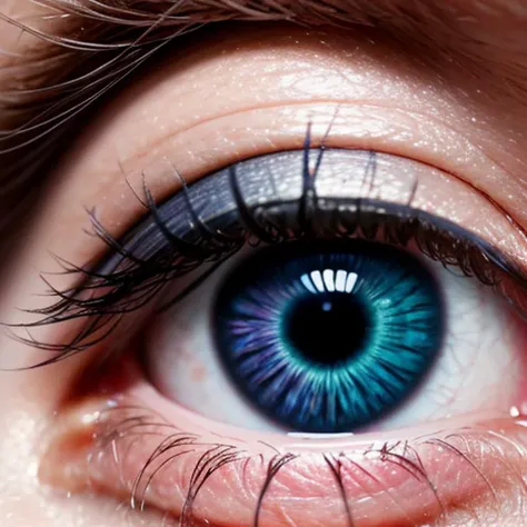 RAW image, 1eye, (closeup eye: 1.6), little girl's eye, (perfect detailed eyes), (synthwave), synthetic wave, (((deep eyes))), diffuse lighting, natural soft colors, hyperrealistic, photo