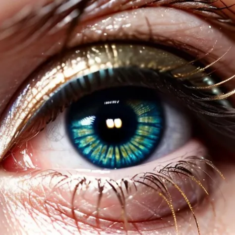 RAW image, 1eye, (closeup eye: 1.6), little girl's eyes, (perfect detailed eyes: 1.2), (synthwave: 1.3), synthetic wave, (deep eyes), (golden eyes), diffuse lighting, natural soft colors, hyperrealistic, photo <lyco:locon_jennaortega_v1_from_v1_64_32:1>