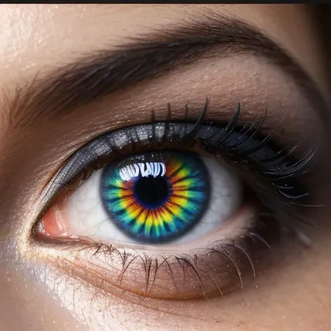 RAW image, 1eye, (closeup eye: 1.6), little ebony girl's eyes, (perfect detailed eyes: 1.2), rainbow colors, (deep eyes), (saturated colors eyes), diffuse lighting, natural soft colors, hyperrealistic, photo, Portrait shot, (detailed beautiful face, detail skin texture, ultra-detailed body:1.1),diffuse lighting, natural soft colors, hyperrealistic, (rutkowski) <lyco:locon_rosario_v1_from_v1_64_32:1>