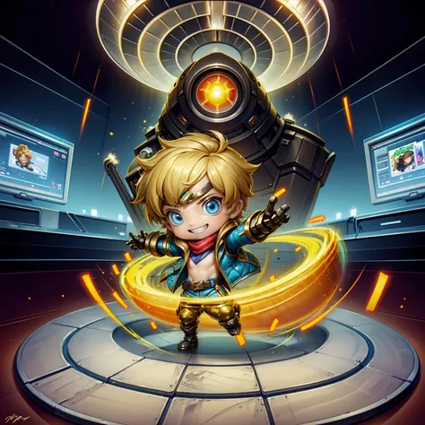 HEZI,LOL,\\\(lol style\\\),game cg,goggles,male focus,1boy,solo,smile,goggles on head,blue eyes,blonde hair,brown hair,belt,scarf,short hair,looking at viewer,grin,mechanical arms,lamp,indoors,single mechanical arm,bottle,bag,gauntlets,gloves,brown jacket,web address,teeth,watermark,gloves removed,signature,<lora:çåç³»åââäºé¡¶ä¹å¼å°å°è±é设计:0.7>,