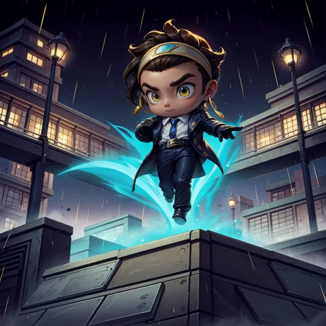 HEZI,the fifth personality,1boy,dreadlocks,dark-skinned male,male focus,dark skin,rain,bird,gloves,headband,solo,necktie,night,coat,trench coat,from below,owl,finger to mouth,light,sky,black hair,outdoors,building,brown hair,belt,lens flare,buttons,lamppost,white gloves,jewelry,goggles,closed mouth,<lora:çåç³»åââäºé¡¶ä¹å¼å°å°è±é设计:0.6>,