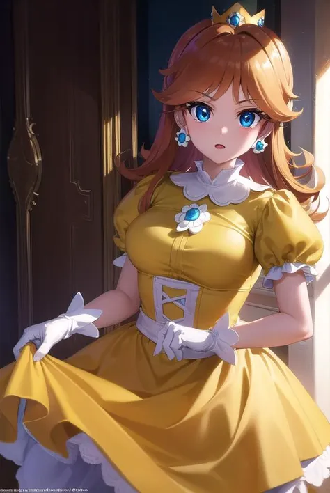 princessdaisy, <lyco:princessdaisy-lyco-nochekaiser:1>,
princess daisy, blue eyes, long hair, orange hair,
BREAK crown, daisy, dress, flower, gem, gloves, orange dress, puffy short sleeves, puffy sleeves, short sleeves, white gloves,
BREAK indoors,
BREAK looking at viewer, (cowboy shot:1.5),
BREAK <lyco:GoodHands-beta2:1>, (masterpiece:1.2), best quality, high resolution, unity 8k wallpaper, (illustration:0.8), (beautiful detailed eyes:1.6), extremely detailed face, perfect lighting, extremely detailed CG, (perfect hands, perfect anatomy),