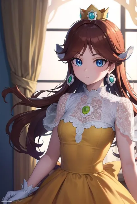 princessdaisy, <lyco:princessdaisy-lyco-nochekaiser:1>,
princess daisy, blue eyes, long hair, orange hair,
BREAK crown, daisy, dress, flower, gem, gloves, orange dress, puffy short sleeves, puffy sleeves, short sleeves, white gloves,
BREAK indoors,
BREAK looking at viewer, (cowboy shot:1.5),
BREAK <lyco:GoodHands-beta2:1>, (masterpiece:1.2), best quality, high resolution, unity 8k wallpaper, (illustration:0.8), (beautiful detailed eyes:1.6), extremely detailed face, perfect lighting, extremely detailed CG, (perfect hands, perfect anatomy),