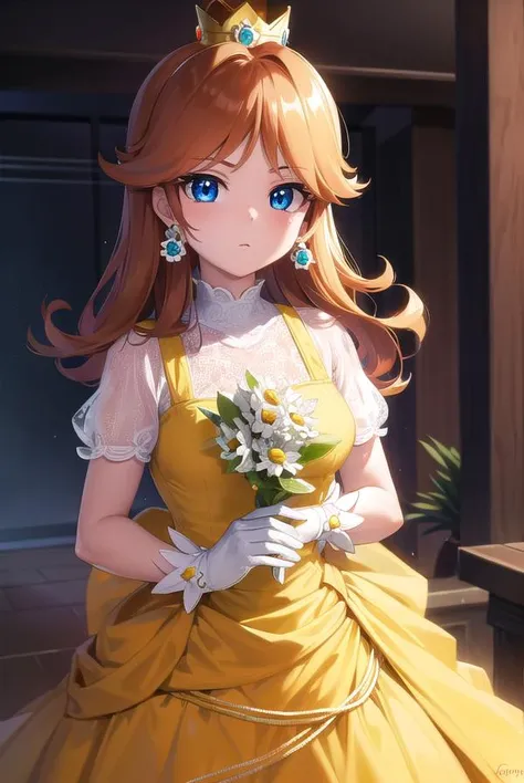 princessdaisy, <lyco:princessdaisy-lyco-nochekaiser:1>,
princess daisy, blue eyes, long hair, orange hair,
BREAK crown, daisy, dress, flower, gem, gloves, orange dress, puffy short sleeves, puffy sleeves, short sleeves, white gloves,
BREAK indoors,
BREAK looking at viewer, (cowboy shot:1.5),
BREAK <lyco:GoodHands-beta2:1>, (masterpiece:1.2), best quality, high resolution, unity 8k wallpaper, (illustration:0.8), (beautiful detailed eyes:1.6), extremely detailed face, perfect lighting, extremely detailed CG, (perfect hands, perfect anatomy),