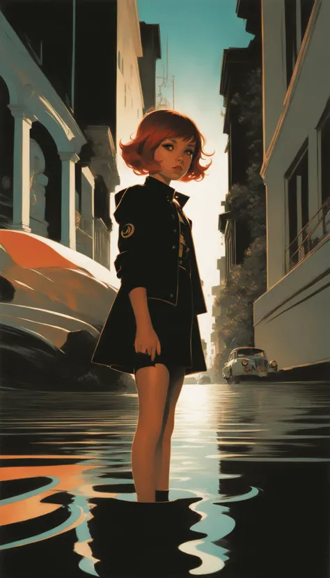 by style of (Craig Davison:0.3) , style of (Ilya Kuvshinov:0.8) , Comic, Graphic Novel, Character Design, concept art, Illuminating tall Atronach, at Midday, split diopter, Satisfying, Fish-eye Lens, Autochrome