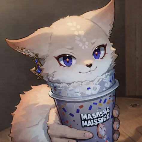 (masterpiece,best quality, high resolution:1.3), <lora:YaeMikoFox:1>, <lora:concept_grimaceshake:0.8>, YaeMikoFox holding grimaceshake, detailed face, detailed eyes parted lips, slight grin,