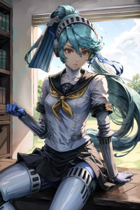 absurdres, (best quality), (masterpiece),(ultra-detailed:1.2),(highres),elaborate, cowboy shot, solo
<lora:persona4_labrys-10:1.0>, labrys, android, robot joints, joints, ponytail, headphones, red eyes, school uniform, serafuku, skirt, indoors, bathroom[::1], sitting on coffee table, feet, confused,
<lora:anime_minimalist_v1-000020:-0.2>,
<lora:flat2:-0.5>,
<lora:LowRA:0.2>