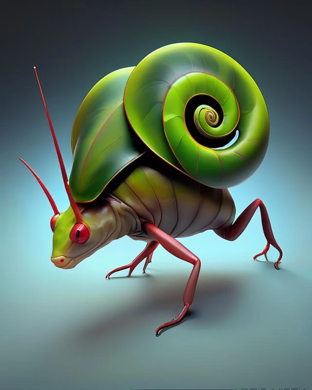 ant chameleon axolotl snail, (((artstation, concept art, smooth, sharp focus, artgerm, Tomasz Alen Kopera, Peter Mohrbacher, donato giancola, Joseph Christian Leyendecker, WLOP, Boris Vallejo))), octane render, unreal engine, 3d render, , octane render, nvidia raytracing demo, grainy, muted