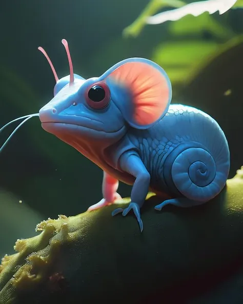 ant chameleon axolotl snail, (((artstation, concept art, smooth, sharp focus, artgerm, Tomasz Alen Kopera, Peter Mohrbacher, donato giancola, Joseph Christian Leyendecker, WLOP, Boris Vallejo))), octane render, unreal engine, 3d render, , octane render, nvidia raytracing demo, grainy, muted