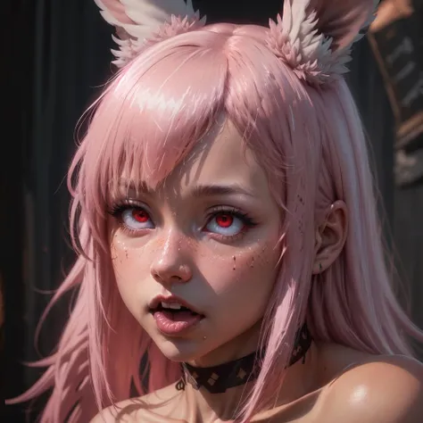 1girl, sticking out her tongue pink lingerie with a cat ears on her head and a pink wig and stockings, best quality, ultra high res, (photorealistic:1.4),(RAW photo:1.2), (photorealistic:1.4),(masterpiece:1.4),(best quality:1.4),ultra high res,, blush, latex bodysuit, long hair, pink bodysuit, street,best quality, ultra high res,(masterpiece:1.4),(best quality:1.4),ultra high res, long hair, mosaic censoring, pink bodysuit, simple background, dslr,