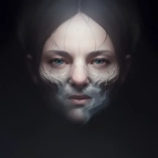 a face emerges from the smoke, unreal engine, cozy interior lighting, art station, detailed digital painting, cinematic, charact
