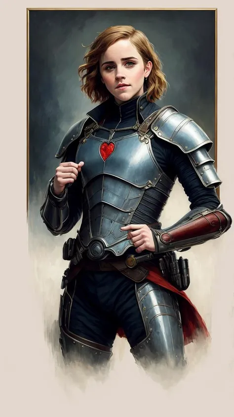 EmWat69 in full steel knight armor, highly detailed, heart professional majestic oil painting by Vasily Surikov, Victor Vasnetsov, Konstantin Makovsky, trending on ArtStation, trending on CGSociety, Intricate, High Detail, Sharp focus, dramatic, photorealistic