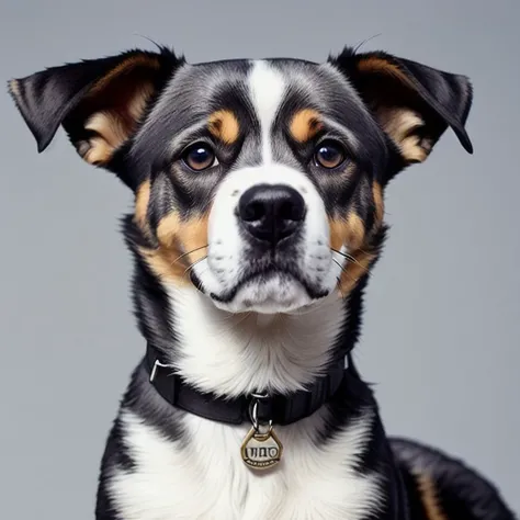 nft dog, grey background