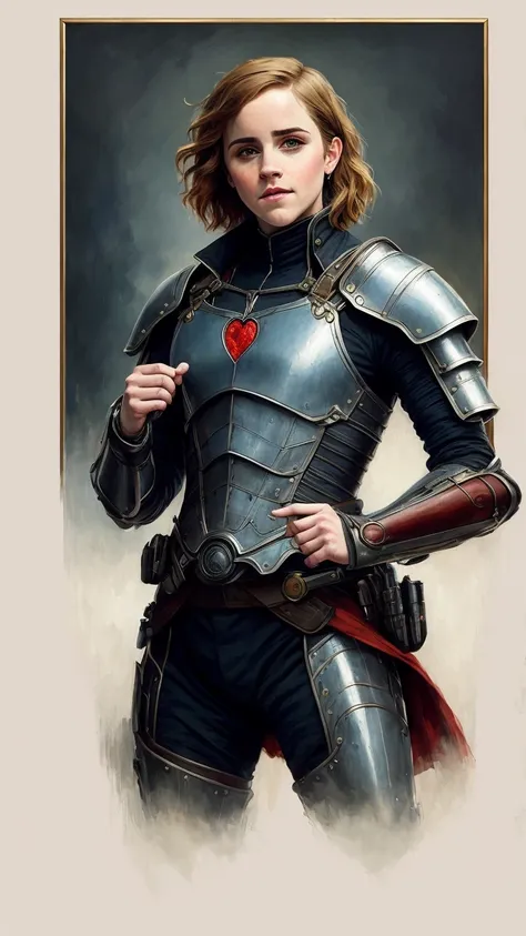 EmWat69 in full steel knight armor, highly detailed, heart professional majestic oil painting by Vasily Surikov, Victor Vasnetsov, Konstantin Makovsky, trending on ArtStation, trending on CGSociety, Intricate, High Detail, Sharp focus, dramatic, photorealistic