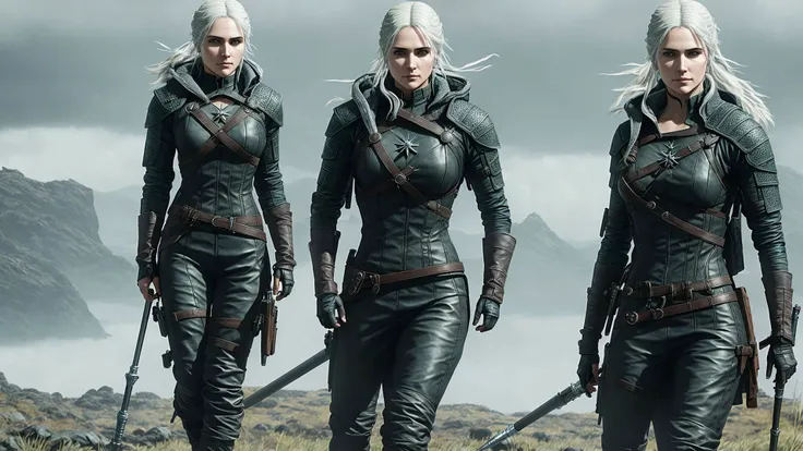 Cirilla Fiona Elen Riannon from the Witcher Wild Hunt in Death Stranding world, wallpaper,