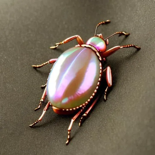 shiny nacre pearl bug, old destroyed parts of rust, (spares colorfully:1.3), photo, cinematic
