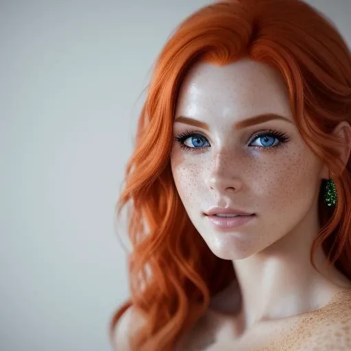 RAW photo, a close up portrait photo of beautiful Triss Merigold, (freckles:1.2), modelshoot style, (extremely detailed CG unity 8k wallpaper), natural skin, (high detailed skin:1.2), 8k uhd, dslr, soft lighting, high quality, film grain, Fujifilm XT3