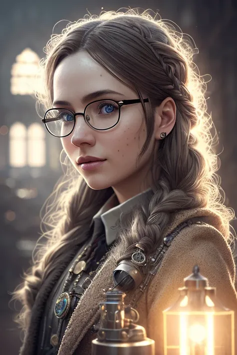 ukrainian woman, chestnut hair,
detailed face, upper body, 3/4shot, (closeup:0.9), (skin pores:1.1),
4k, hyperrealism, realistic, hyperrealistic, high resolution, in the art style of Filip Hodas, 35mm lens, cinematic, soft lighting, epic realistic, faded, ((neutral colors)), (hdr:1.5), muted colors, pastel, warm lights, dramatic light, complex background, (by Irakli Nadar), rutkowski, intricate details, hyperdetailed, magnificent, elegant, cinematography,
light smile,
steampunk engineer, round glasses, notepad,
dark victorian factory interior in the background,
<hypernet:sxzBloom_sxzBloom:0.5>