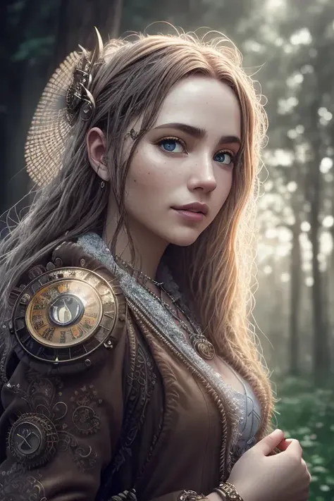 polish woman, chestnut hair,
detailed face, upper body, 3/4shot, (closeup:0.9), (skin pores:1.1),
4k, hyperrealism, realistic, hyperrealistic, high resolution, in the art style of Filip Hodas, 35mm lens, cinematic, soft lighting, epic realistic, faded, ((neutral colors)), (hdr:1.5), muted colors, pastel, warm lights, dramatic light, complex background, (by Irakli Nadar), rutkowski, intricate details, hyperdetailed, magnificent, elegant, cinematography,
light smile,
steampunk witch, amulet,
sunny forest cottage in the background,
 <hypernet:sxzBloom_sxzBloom:0.5>