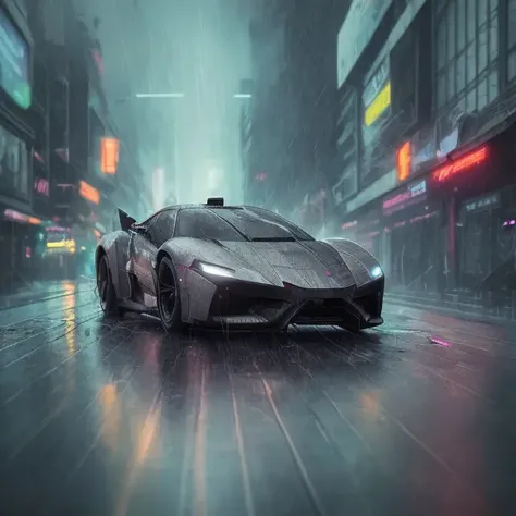 a car of the future in rainy cyberpunk city
(((cinematic lighting))), soft cinematic light, adobe lightroom, photolab, hdr, immense detail, extreme detail, photorealism, professional photography