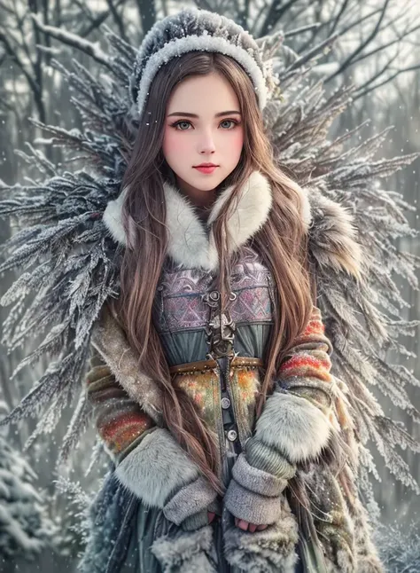 cheerful playboy girl, in the winter forest, (high angel POV:1.4), snowflakes on hair, snowdrifts, epic realistic, faded, neutral colors, ((((hdr)))), ((((muted colors)))), intricate scene, artstation, hyperdetailed, cinematic shot, warm lights, dramatic light, intricate details, vignette, complex background, ((((cinematic look)))), soothing tones, insane details, intricate details, hyperdetailed, low contrast, soft cinematic light, dim colors, exposure blend, hdr, faded, slate gray atmosphere