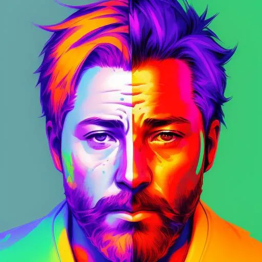 (Bipolar Digital Artwork:1.3) of (Ultra detailed:1.3),(Embarrassing:1.3) drunk man,CGSociety,ArtStation,(Hypersaturated:1.3)