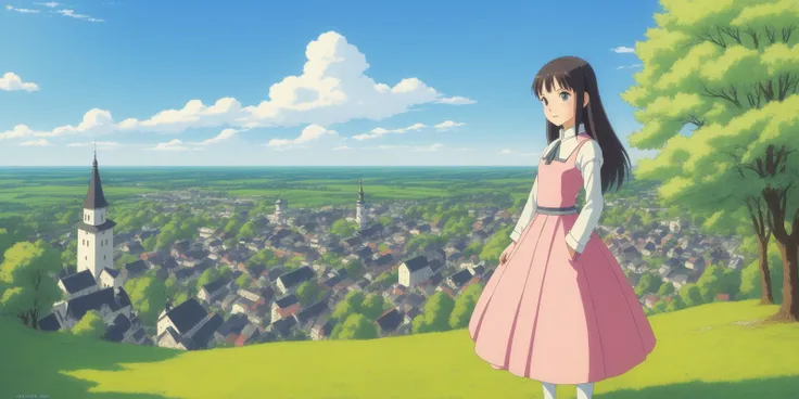 one girl in poltava, art by hayao miyazaki