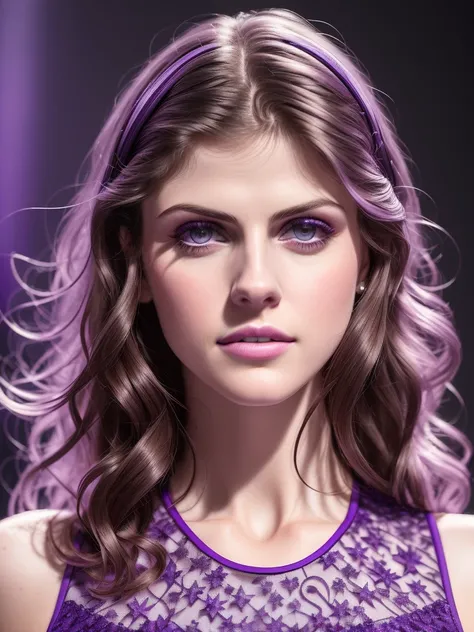 (Ultra detailed:1.3),(Energetic:1.3) photo of alexandra daddario, ((see-through)),(Purple hue:1.3),(close portrait:1.3),(Feminine:1.4),(beautiful:1.4),(attractive:1.3),handsome,calendar pose,perfectly detailed eyes,studio lighting,thematic background