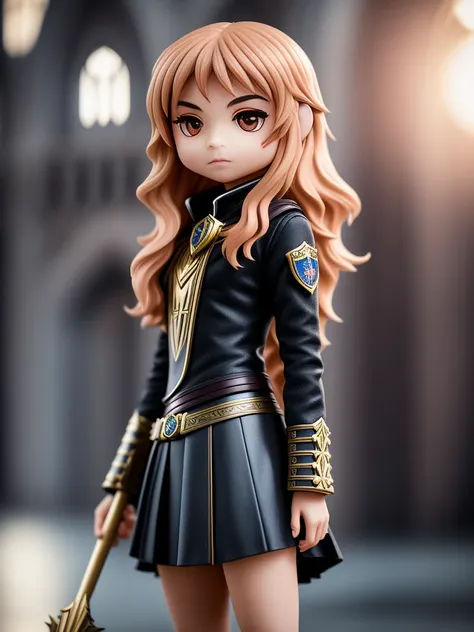 comix style, Hermione Granger flies on a broomstick, Hall at Hogwarts on backgroung, ((((chibi)))), (magical atmosphere), focus on eyes, (((ultradetaled clear eyes))), (detailed skin, skin texture), (intricately detailed, fine details, hyperdetailed), raytracing, subsurface scattering, wide angle, diffused soft lighting, shallow depth of field, by (Oliver Wetter), photographed on a Canon EOS R5, 28mm lens, F/2.8, sharp focus bokeh