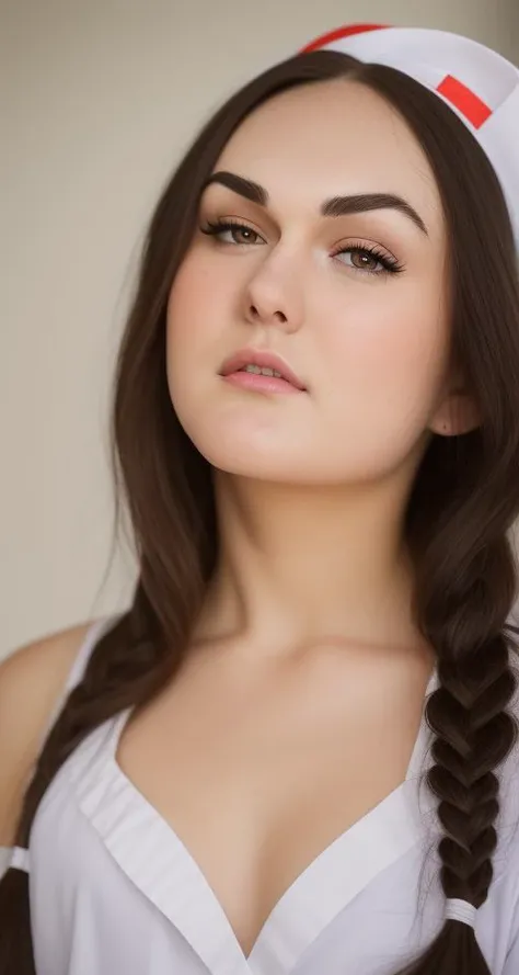 (Sasha Grey:1.2), (nurse:1.2), nursing room, Slavic face, high detail skin, (rabbit ears:1.1), full-length photo, bare legs, stockings, deep cleavage, professional photo, hyper detailed, long braid, freckles, (dark light:1.2)
8k uhd, dslr, soft lighting, high quality, film grain, Fujifilm XT3