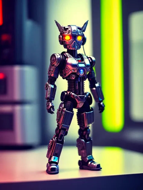 a cute [kitten:terminator:0.1] made out of metal, cyborg, cyberpunk style, ((intricate details)), hdr, ((intricate details, hyperdetailed)), cinematic shot, vignette