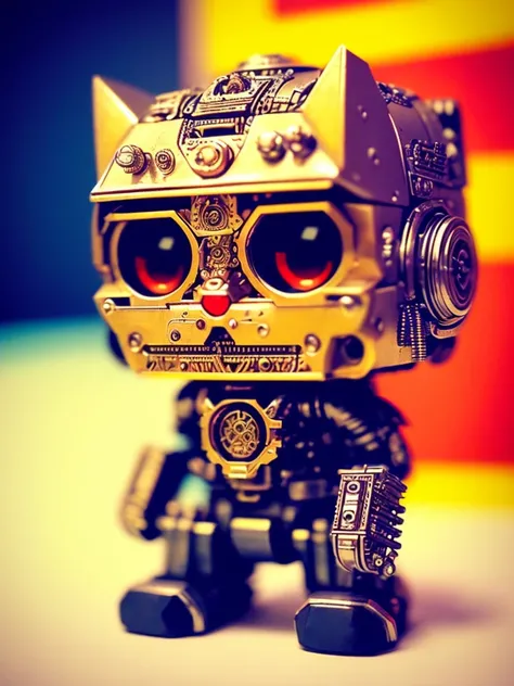 a cute [kitten:terminator:0.1] made out of metal, cyborg, cyberpunk style, ((intricate details)), hdr, ((intricate details, hyperdetailed)), cinematic shot, vignette