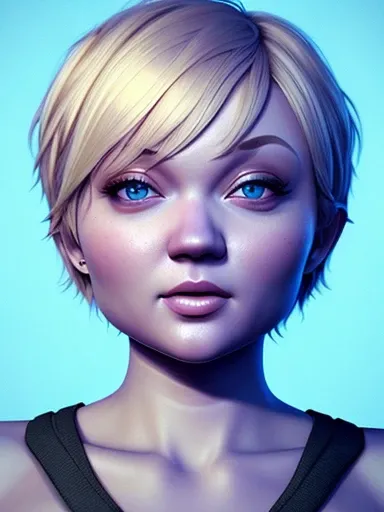 best quality, 1girl, (dakotaskye:1.1), blue eyes, pixie cut, small breasts, blush, neg_anime512