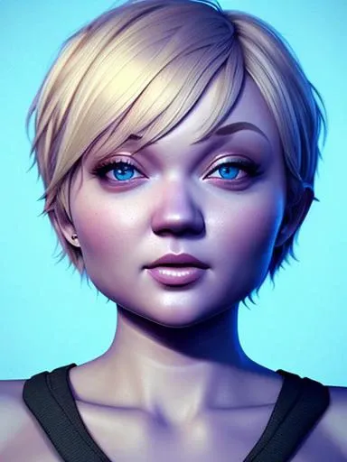 best quality, 1girl, (dakotaskye:1.1), blue eyes, pixie cut, small breasts, blush, neg_anime512