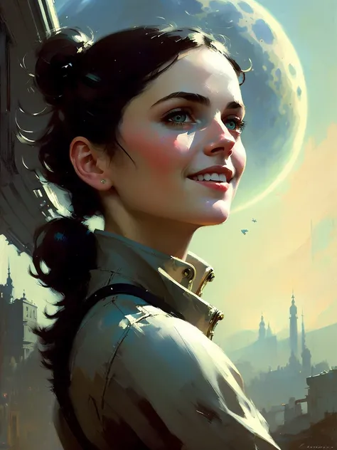 wite skin, (tomboy running on the moon in low gravity), big eyes, cheeky smile, medium chest, space, view of planet earth and orbital staton, black hair, pigtail
beautiful face, (detailed skin, skin texture), (muscle), burning asteroids fall, ussr style,
professional majestic oil painting by Ed Blinkey, Atey Ghailan, Studio Ghibli, by Jeremy Mann, Greg Manchess, Antonio Moro, trending on ArtStation, trending on CGSociety,
intricately detailed, fine details, hyperdetailed, raytracing, subsurface scattering, diffused soft lighting, shallow depth of field, by (Oliver Wetter)