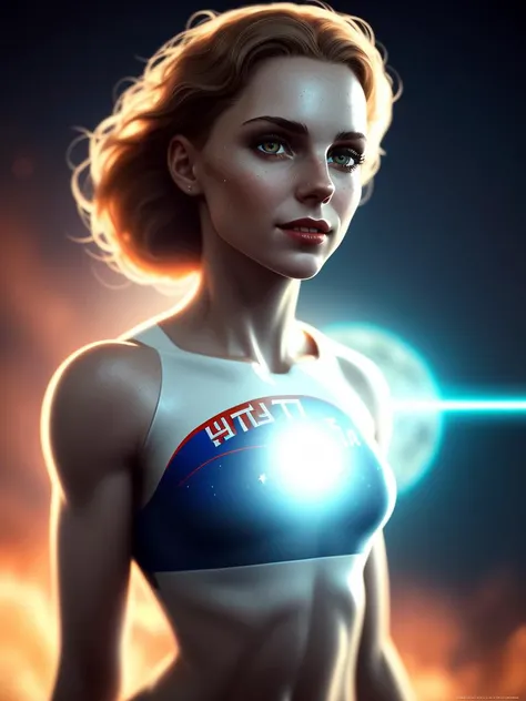 wite skin, (tomboy running on the moon in low gravity), big eyes, cheeky smile, medium chest, space, view of planet earth and orbital staton,
beautiful face, (detailed skin, skin texture), (muscle), (burning asteroids fall), ((ussr communism style)), red star symbol,
intricately detailed, fine details, hyperdetailed, raytracing, subsurface scattering, diffused soft lighting, shallow depth of field, by (Oliver Wetter)