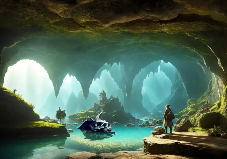 a small armor on a stick, caustics effect on walls and ceiling, cinematic, hyper real, fantastic realism, magic atmosphere, shimmering dust, (((intricate details)))