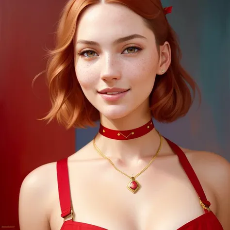 a closeup portrait of a playful maid, undercut hair, apron, amazing body, pronounced feminine feature, busty, kitchen, [ash blonde | ginger | pink hair], freckles, flirting with camera,leonardo da vinci's large lifelike oil painting of superman painted with intricate meticulous brushstrokes,using red chains, with red arms, Atey Ghailan, by Jeremy Mann, Greg Manchess, Antonio Moro, trending on ArtStation, trending on CGSociety, Intricate, High Detail, Sharp focus, dramatic, photorealistic painting art by midjourney and greg rutkowski, a portrait of a pole,a portrait of a laughing,Candice Swanepoel mix of Olivia Munn,